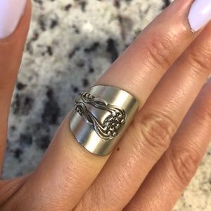 Beau Sterling Silver Spoon Ring - Size 5/6